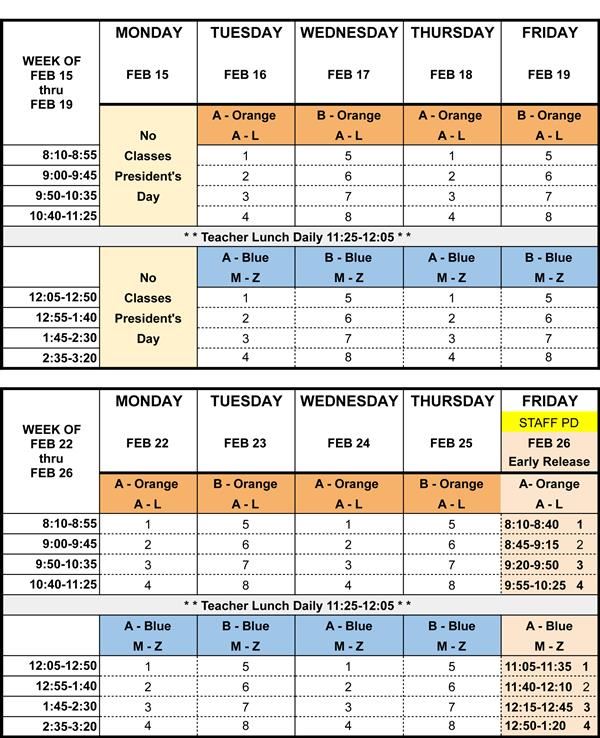 CHS A/B Schedule